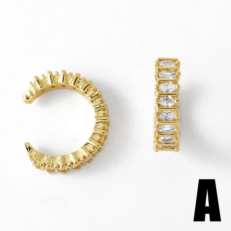 AS jewelry hot selling animal butterfly earrings female copper plated real gold C-shaped ear bone clip earrings ery81