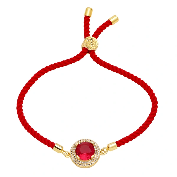 European and American simple fashion inlaid colored zircon bracelet niche design retro high-end hand rope jewelry brm13