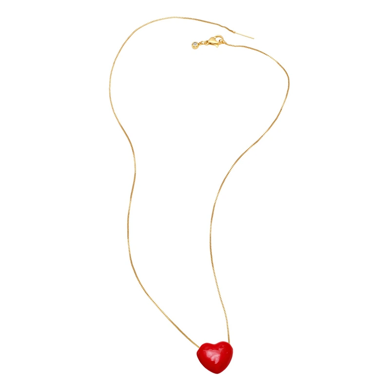 AS jewelry hot selling red heart shaped pendant necklace clavicle chain nkb216 necklace