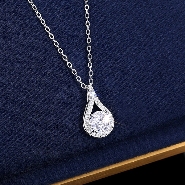  Eight Hearts and Eight Arrows All-match Clavicle Necklace Waterdrop Shape Temperament Korean Style Hot Style Jewelry Classic Women's Necklace