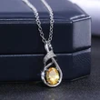 Hot selling new geometric claw-set zirconium diamond gemstone necklace for women personalized couple pendant jewelry