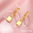  Lock shape earrings for women, fashionable and exquisite earrings, personalized popular geometric pattern jewelry gift