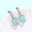 New European and American earrings, rectangular, high-end, elegant earrings, best-selling, medium-length women's earrings