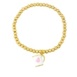 European and American round bead bracelet creative personality niche design oil drop love mug elastic gold bead bracelet bre09