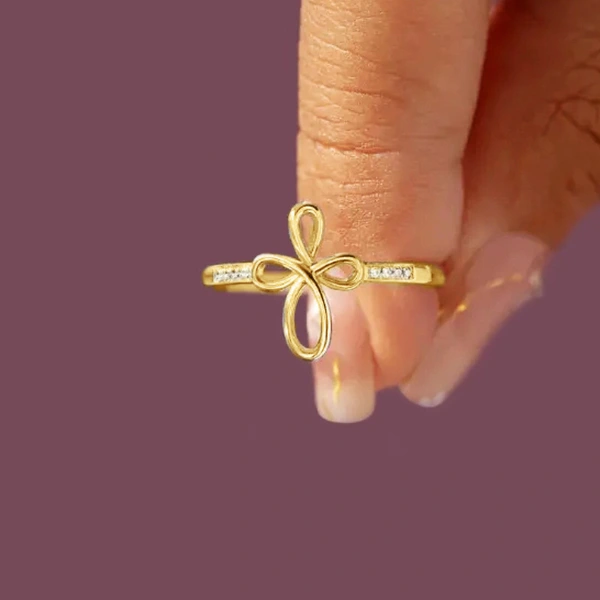  Minimalist design geometric ring Mobius ring ring female sweet personality niche jewelry