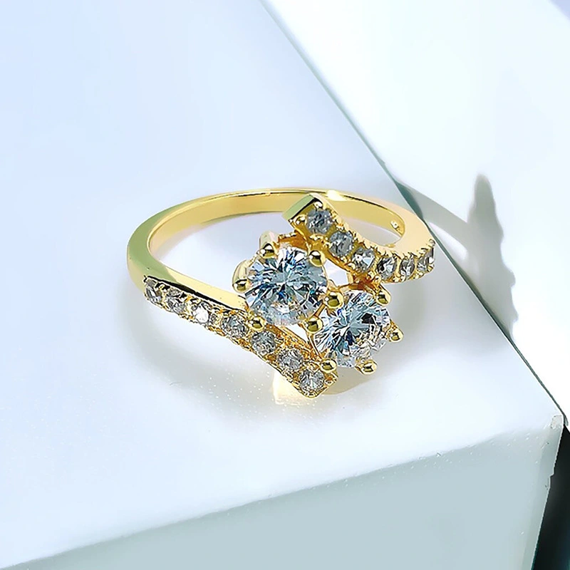  European and American new hot selling ring swing arm design geometric ring fashionable and beautiful everyday ring