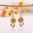  European and American sunflower earrings, small daisy flowers, pastoral fresh and fashionable daily style