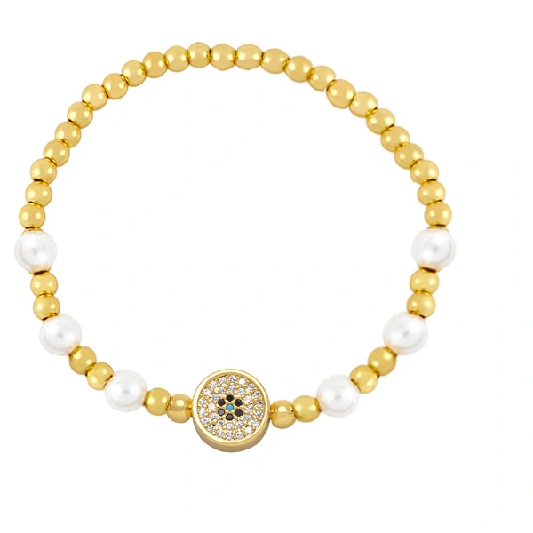 Clearance European and American new jewelry elastic rope round bead pearl bracelet female niche sense bracelet brh21