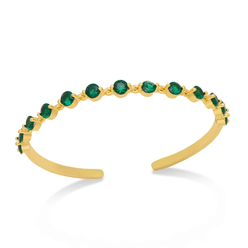 Internet celebrity high-end light luxury full diamond heavy bracelet European and American style open micro-inlaid zircon copper bracelet brj02