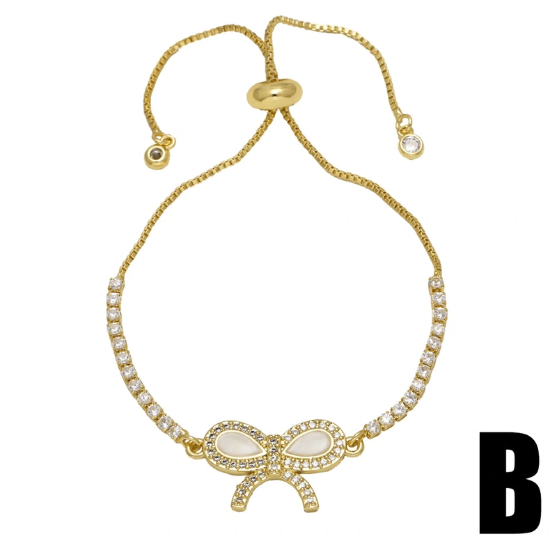 AS jewelry European and American love Virgin Mary bracelet female copper plated 18k gold bow bracelet brm21