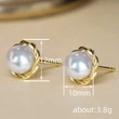  European and American fashion light luxury earrings Chanel style geometric earrings for women popular imitation popular pearl earrings