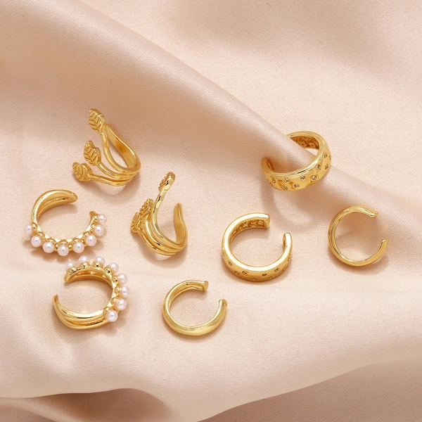 Jewelry style pearl ear clip European and American fashion all-match high-end gold-plated non-pierced earrings era128