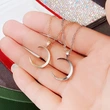 Korean style crescent pendant 2021 minimalist moon clavicle necklace simple design women's necklace