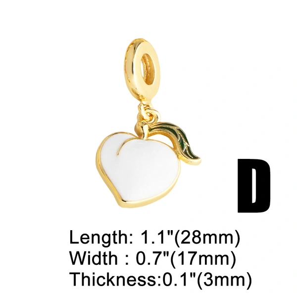 Jewelry new copper plated 18k gold oil drop fruit cherry strawberry pendant bracelet brn15 bracelet