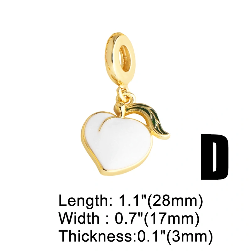 Jewelry new copper plated 18k gold oil drop fruit cherry strawberry pendant bracelet brn15 bracelet