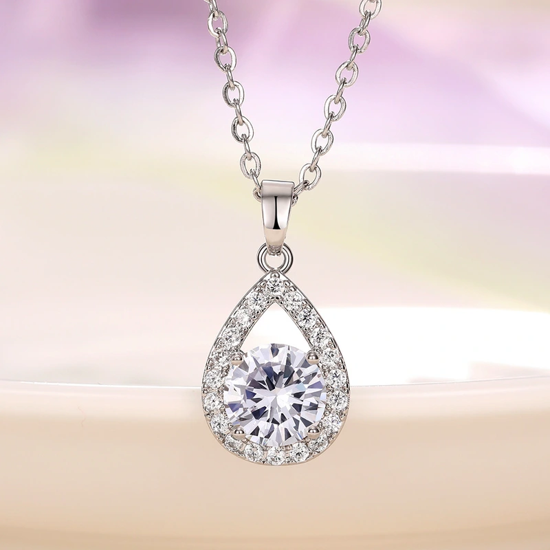 Source new Angel's Tears water drop zircon necklace simple pear-shaped necklace wholesale