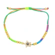 Clearance Star Pentagram Devil's Eye Bracelet Women's European and American Beaded Hand-woven Color Bracelet brh36