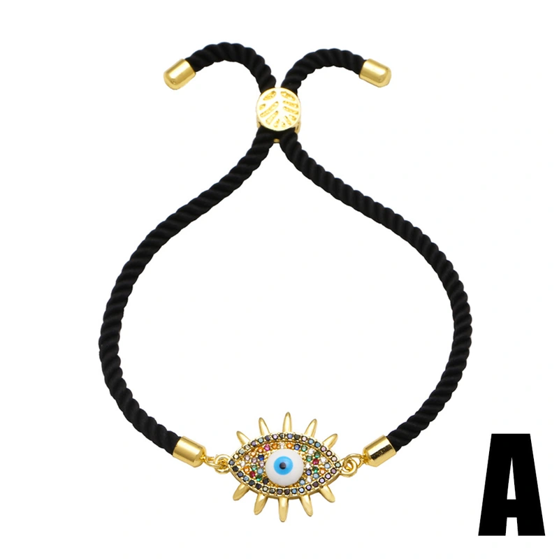 AS jewelry European and American Bohemian blue eye bracelet female gold-plated zircon palm jewelry brj12