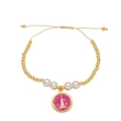 AS jewelry pearl color Madonna pendant bracelet female copper plated 18k gold bracelet hand jewelry brh37