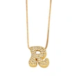 AS jewelry new arrival 26 English letters necklace gold-plated zircon inlaid hip-hop clavicle chain nkw61