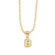Hot sale 26 letters necklace female copper plated real gold polished letter pendant clavicle chain nkq67