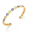 European and American jewelry devil eye bracelet women's multi-color oil drop diamond eye C-shaped open bracelet brh25