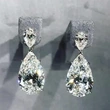 European and American bridal earrings sparkling micro-inlaid zircon wedding dress accessories wedding dinner earrings earrings