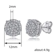 New zircon net red versatile earrings Korean style temperament rhinestone arc earrings simple daily commuting style
