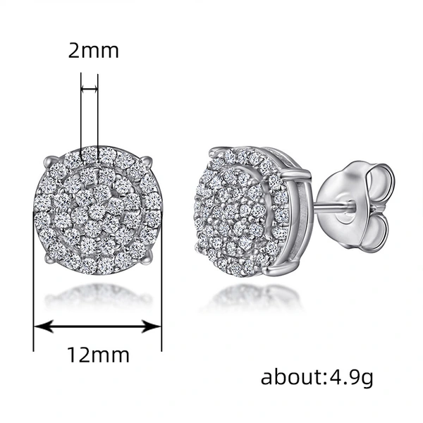 New zircon net red versatile earrings Korean style temperament rhinestone arc earrings simple daily commuting style