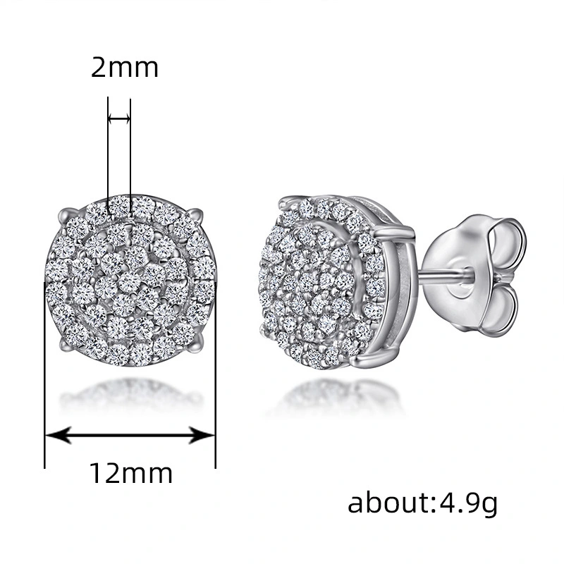 New zircon net red versatile earrings Korean style temperament rhinestone arc earrings simple daily commuting style
