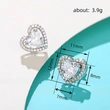  High-quality metal heart-shaped earrings, double-layer hollow exquisite earrings, small heart-to-heart earrings