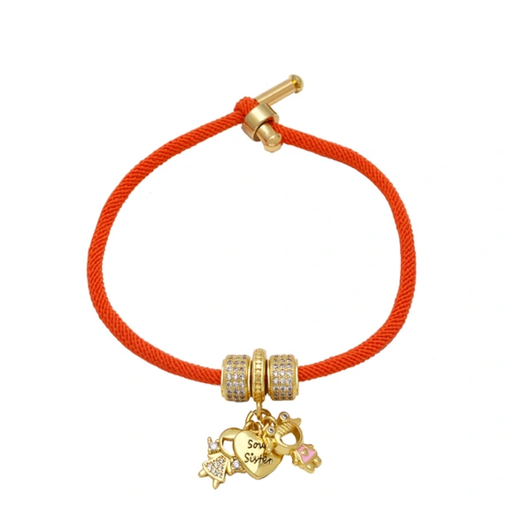 Clearance jewelry new love girl pendant bracelet gold-plated oil-dripped zircon LOVE bracelet brg80