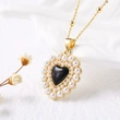 AS jewelry gold-plated pearl heart-shaped pendant necklace clavicle chain nkb482 necklace