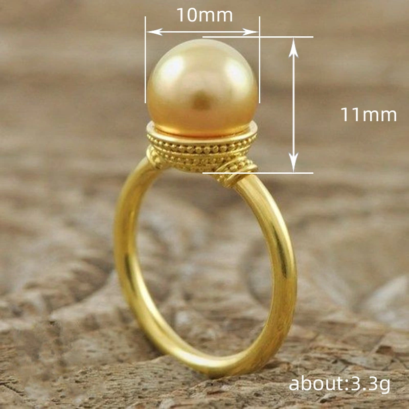   Fashion new imitation pearl ring retro vintage medieval style ring noble ring