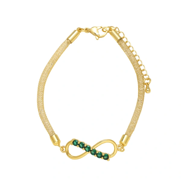 AS jewelry hot selling copper plated real gold full zircon 8 figure bracelet hand jewelry brf98 bracelet