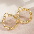 Spiral metal electroplated gold earrings for women, niche design, high-end style earrings, Asian sweet and cool accessories