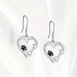 Cute earrings for women with cat claw heart design, sweet princess style earrings