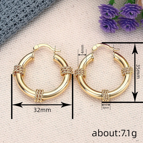 Manufacturers wholesale new Maillard style earrings metal braided creative accessories niche magazine style jewelry