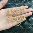 AS jewelry hot selling 26 English letters earrings gold-plated full zircon earrings female era009