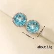European and American hot selling fashion hollow square round diamond zircon earrings elegant ladies earrings ear jewelry wholesale
