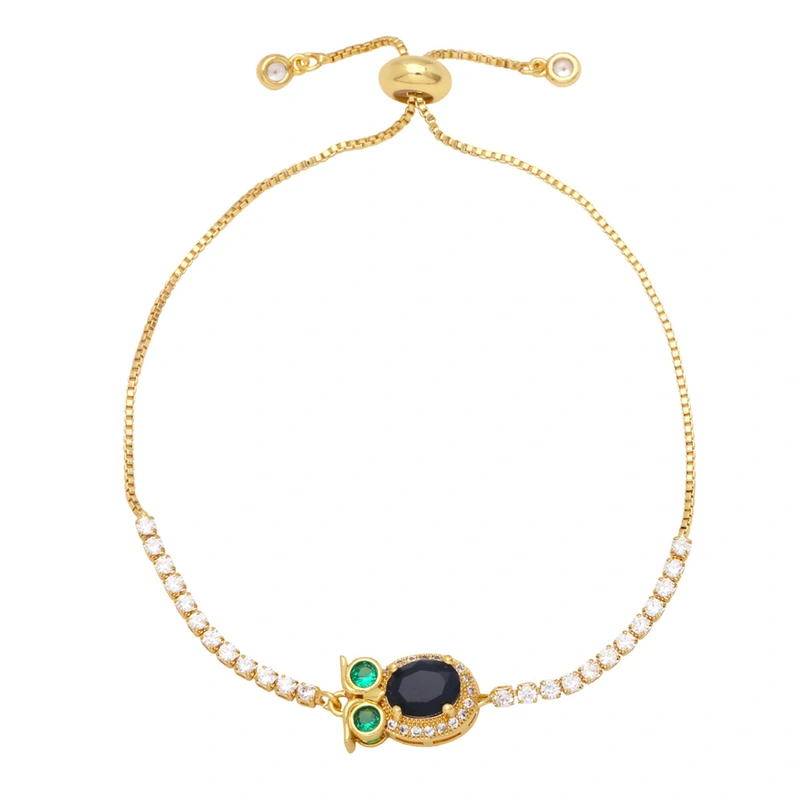 Clearance sale European and American style owl bracelet unisex fashion niche design versatile zircon bracelet brg09