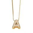 Temu hot selling 26 English letters necklace inlaid with zircon gold-plated clavicle necklace jewelry nkp54