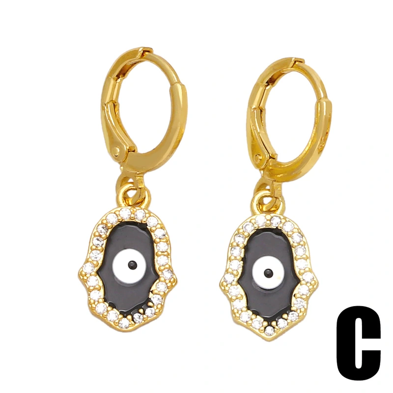 European and American creative personality devil eye earrings female niche retro Fatima hand earrings ert62