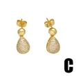 TM new full zirconium water drop earrings niche light luxury gold-plated earrings earrings jewelry wholesale era166