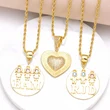 AS jewelry European and American fashion boy and girl love pendant necklace gold-plated zircon sweater chain nkb158