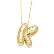AS jewelry fat English letter necklace female gold-plated zircon clavicle chain nkb241