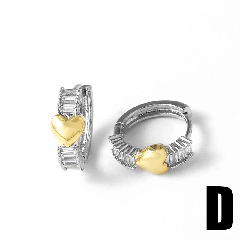 AS jewelry Europe and the United States new hot selling smooth two-color love star gold-plated earrings ear needle earrings erv36