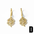 AS jewelry new 18k gold inlaid zircon love four-leaf clover pendant earrings earrings era050