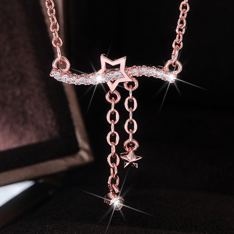 Necklace elegant temperament tassel pendant necklace sweet ladies clavicle necklace accessories