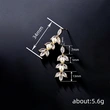  Tassel long light luxury style high-end earrings floral beads exquisite earrings elegant temperament style jewelry